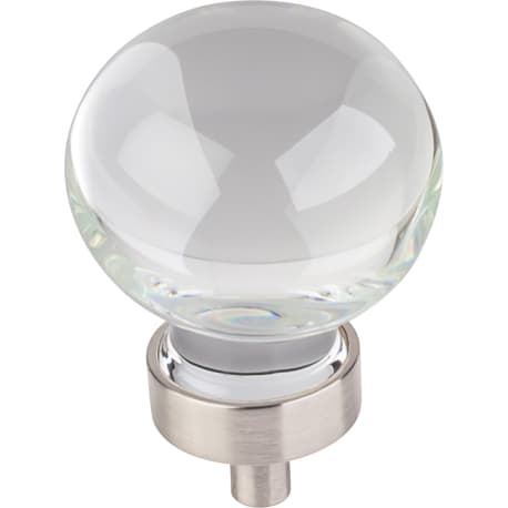 Hardware Resources Glass Sphere Harlow Knob, Satin Nickel