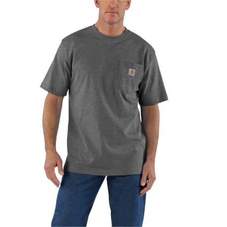 Carhartt Men's Small Carbon Heather K87 Short Sleeve Pocket Shirt