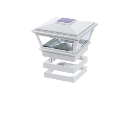 Deckorators 4 in. x 4 in. Traditional Solar VersaCap, White