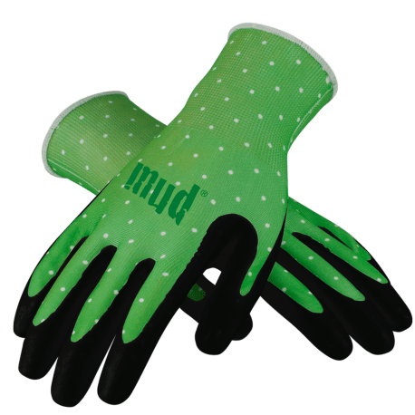 Mud Medium Green Polka Dot Grip Gloves