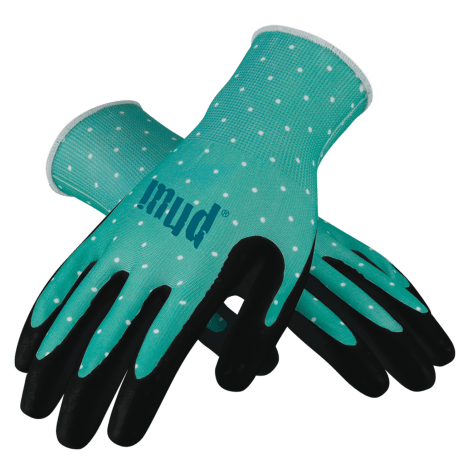 Mud Small Teal Polka Dot Grip Gloves