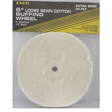 Enkay 6 in. Stitch Buffing Wheel 80-Ply 1/2 in. Hole