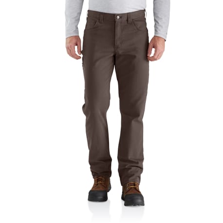 Carhartt Men's Dark Coffee Canvas 5-Pocket Work Pants, 36x30