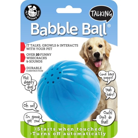 Pet Qwerks Large Blue Talking Babble Ball