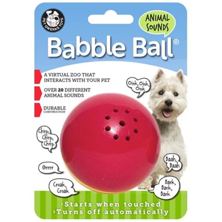 Pet Qwerks Medium Red Animal Sounds Babble Ball