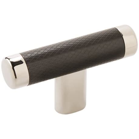 Amerock Esquire Polished Nickel & Black Bronze Bar Pull Knob, 2-5/8 in.