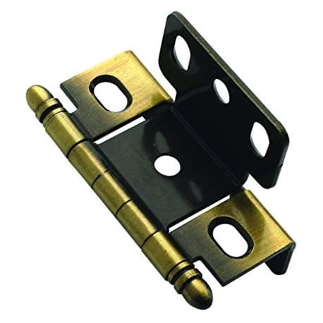 Amerock Antique Brass Full Inset Full Wrap Ball Tip Hinge, 3/4 in.