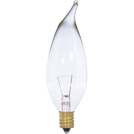 Satco 7 Watt CA10 Incandescent Clear Candelabra Base Light Bulb