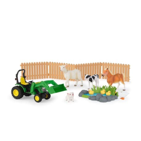 TOMY John Deere Articulated Ania Baby Farm Animals Tractor Set