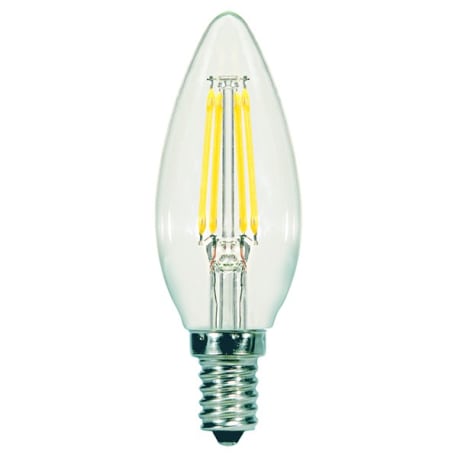 Satco 5.5 Watt B11 Clear LED Candelabra Base Light Bulb