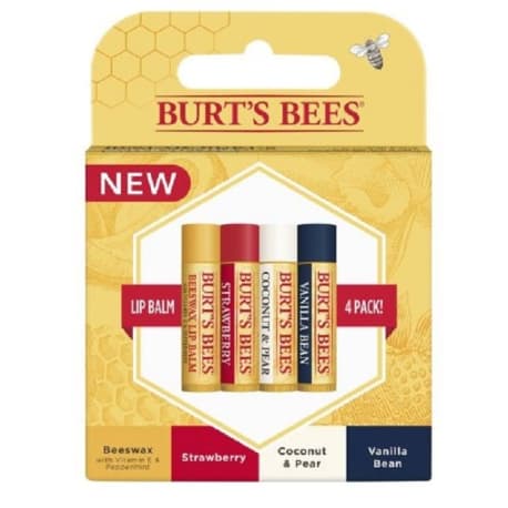 Burt's Bees Best of Burt's Lip Balm, 4 Pack