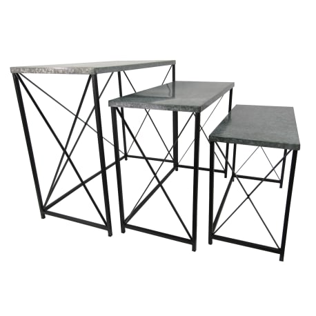 Border Concepts Large Black and Galvanized Eiffel Nesting Table