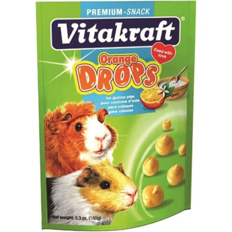 Vitakraft Drops with Orange for Guinea Pigs, 5.3 oz.