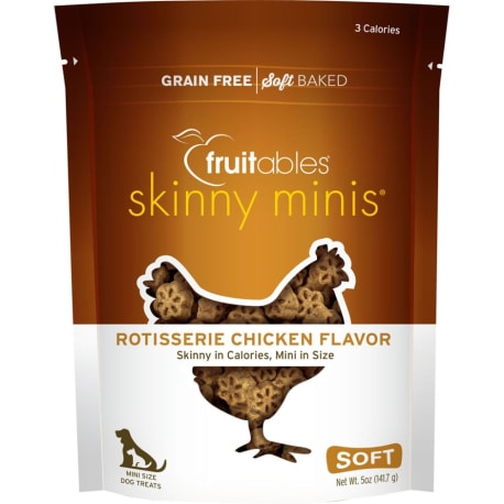 Fruitables Skinny Minis Rotisserie Chicken Soft Dog Treats, 5 oz.