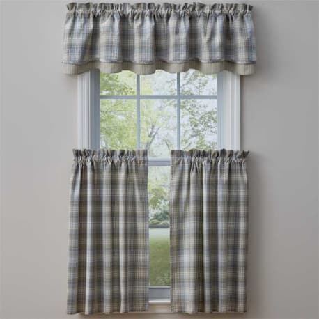 Park Designs Prairie Wood Lined Layered Valance, 72 x 16 In.