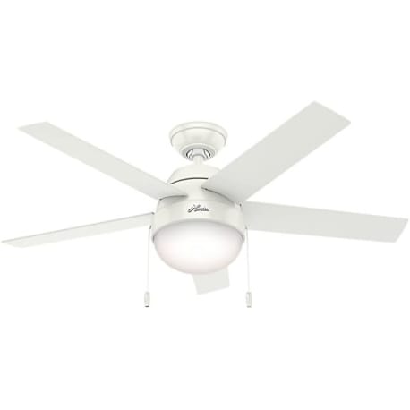 Hunter Anslee Fresh White Ceiling Fan with Light, 46 in.