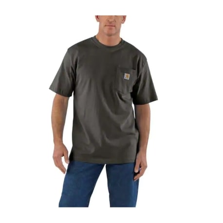 Carhartt Men's Small K87 Peat Short Sleeve Pocket Shirt