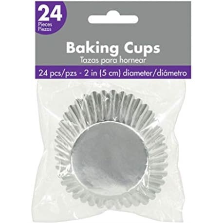 Amscan Silver Baking Cups, 24-count