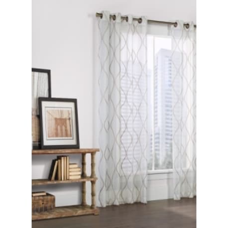 Commonwealth Home Fashions Crystal White Grommet Top Panel, 54x84