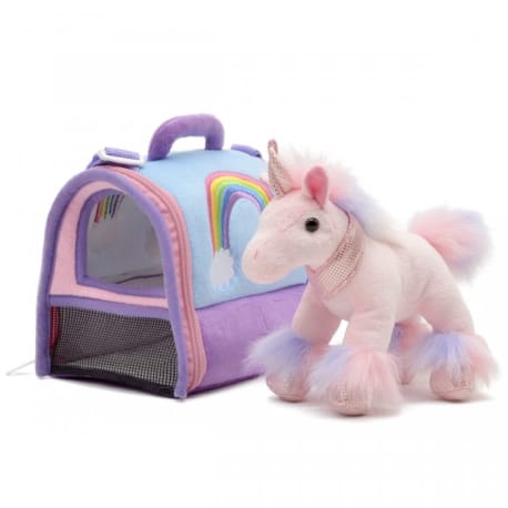 Unipak Designs Pink Unicorn In Carrier