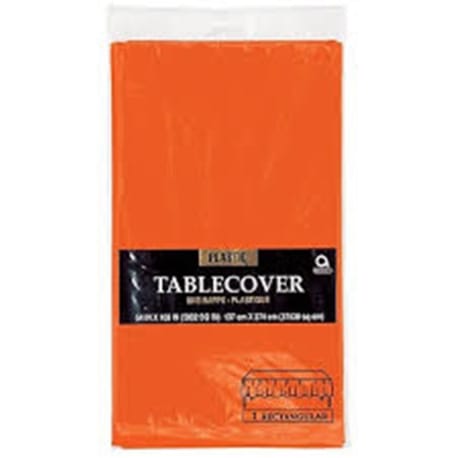 Amscan Orange Plastic Table Cover