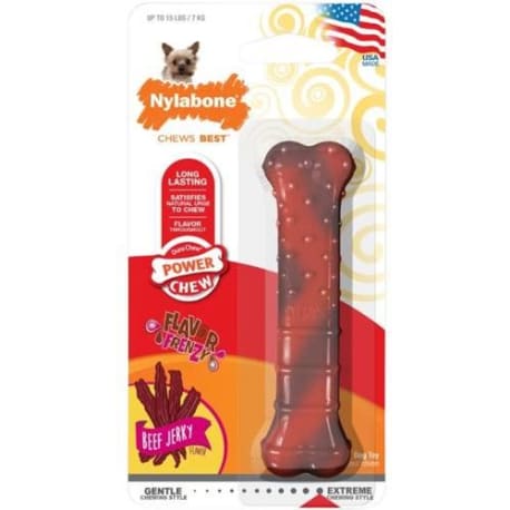 Nylabone Petite Beef Jerky Power Chew Dog Bone