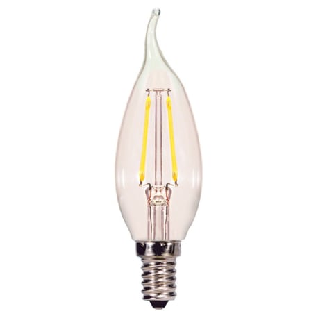 Satco 2.5 Watt CA11 LED Candelabra Base Flame Tip Light Bulb