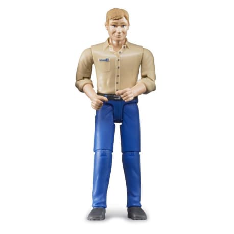 Bruder Toys Light Skin Man with Blue Jeans Action Figure