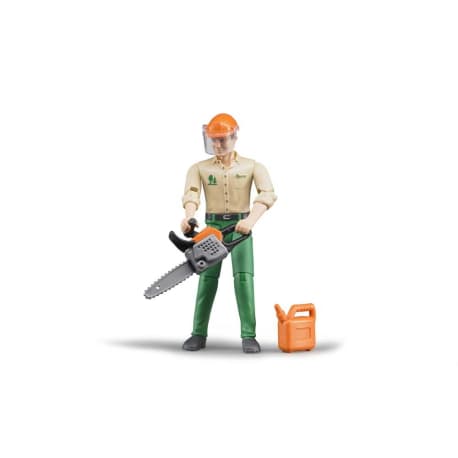 Bruder Toys Forestry Worker with Accessories Action Figure