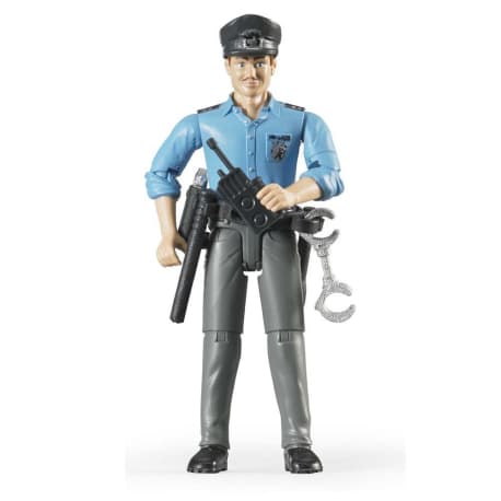 Bruder Toys Light Skin Policeman with Accessories Action Figure