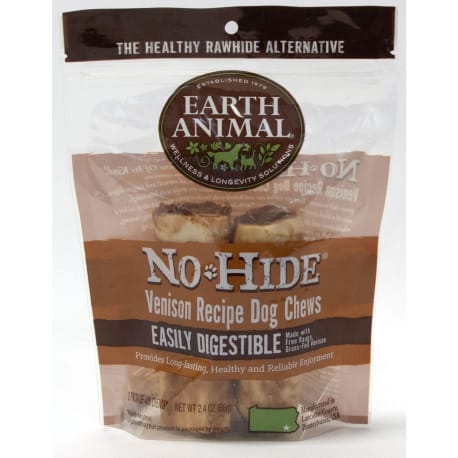 Earth Animal Small No Hide Venison Dog Chews, 2-Pack