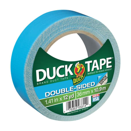 Duck Brand Blue Double Sided Duck Tape, 1.41 in. x 12 yd.