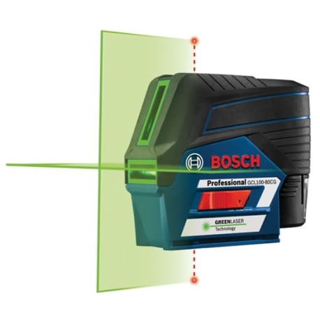 Bosch 12V Max Connected Green-Beam Cross-Line Laser with Plumb Points