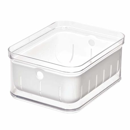 Interdesign Refrigerator and Freezer Storage Organizer Bin for Kitchen with Lid