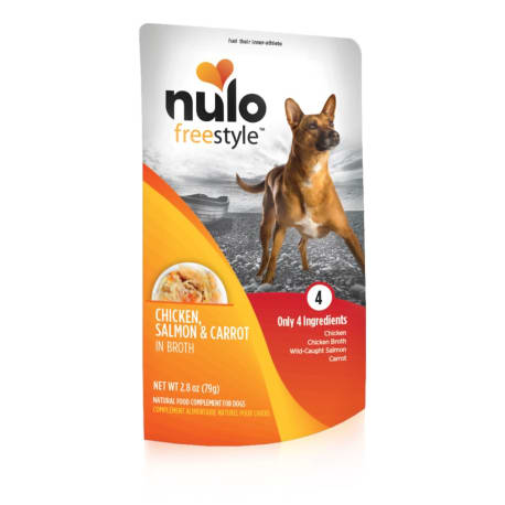 Nulo Freestyle Chicken, Salmon & Carrot in Broth Dog Food Topper, 2.8 oz.