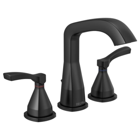 Delta Stryke Matte Black Two Handle Widespread Faucet