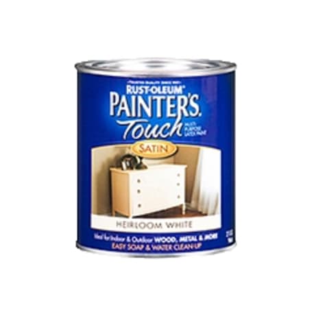 Rust-Oleum Painters' Touch Heirloom White Satin Brush-On Paint, 1 Quart