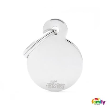 MyFamily Small Chrome Round ID Tag