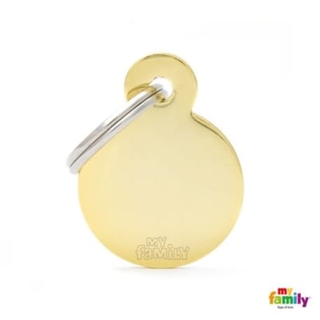 MyFamily Small Gold Round ID Tag