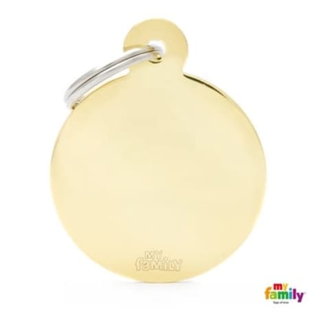 MyFamily Large Gold Round ID Tag