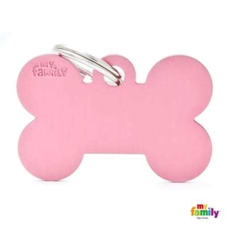 MyFamily Large Pink Bone ID Dog Tag