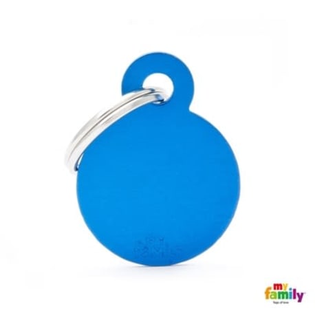 MyFamily Small Blue Round ID Tag