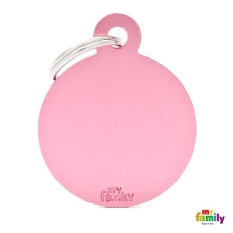 MyFamily Large Pink Round ID Tag