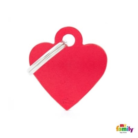 MyFamily Small Red Heart ID Tag