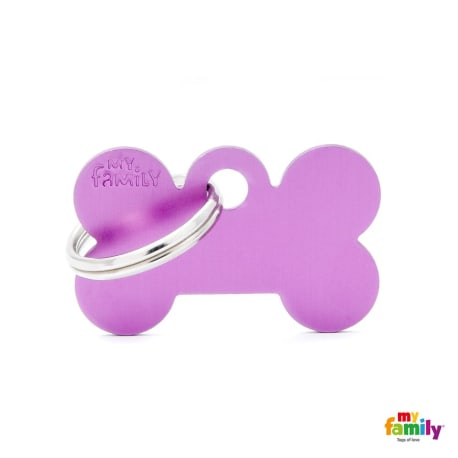 MyFamily Small Purple Bone ID Tag