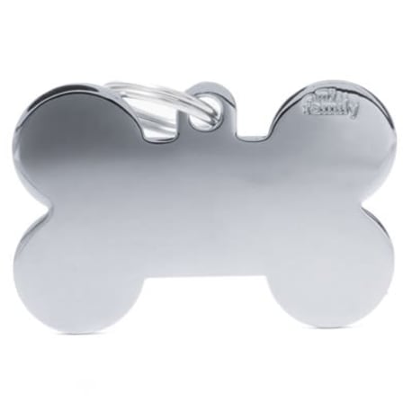 MyFamily XL Chrome Bone ID Tag