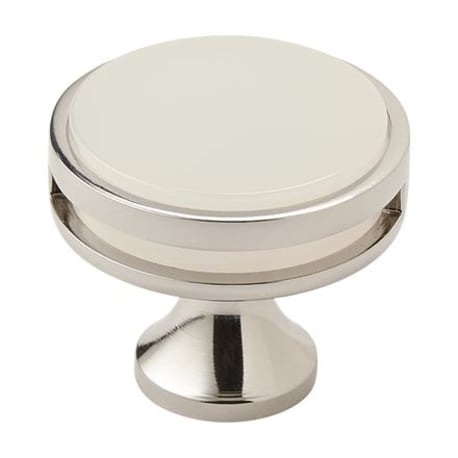 Amerock Oberon Polished Nickel & Frosted Knob, 1-3/8 in.