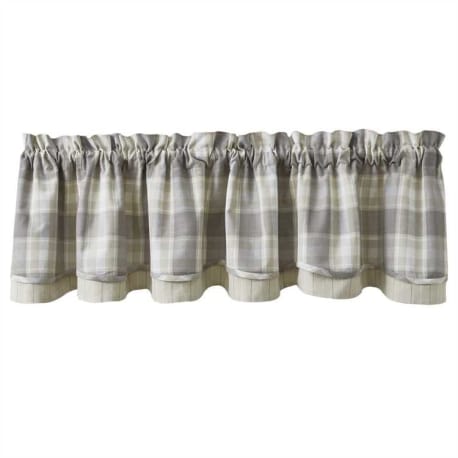 Park Designs Weathered Oak Lined Layered Valance