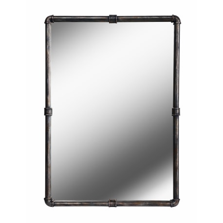 Kenroy Steam Fitter Wall Mirror, Vintage Metal Finish