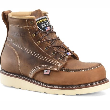 Carolina Men's AMP USA Dark Brown Wedge Boots, 11D